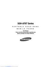Samsung A767 - SGH Propel Cell Phone 45 MB User Manual