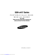 Samsung SGH C417 - Cell Phone - AT&T User Manual