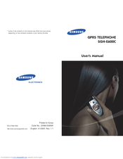 Samsung SGH-E600C User Manual