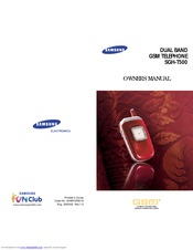 Samsung SGH-T500 Owner's Manual