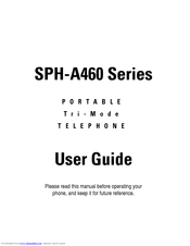 Samsung SPH A460 User Manual