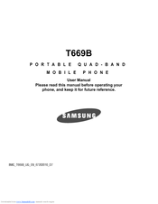 Samsung T669B User Manual