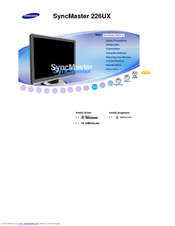 Samsung SyncMaster 226UX User Manual