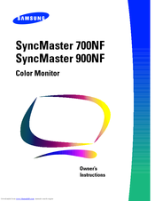 Samsung SyncMaster 700NF Owner's Instructions Manual