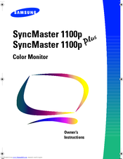 Samsung SyncMaster 1100p Plus Owner's Instructions Manual