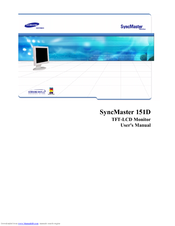 Samsung SyncMaster 151D User Manual