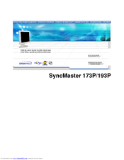 Samsung SyncMaster 173P Manual Del Usuario