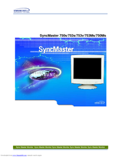 Samsung SyncMaster 750s Owner's Manual