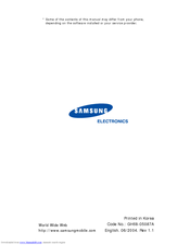 Samsung SGH-P510MSA Manual