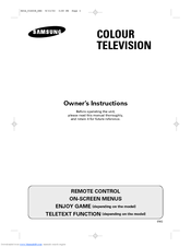 Samsung CRT Direct View TV Owner's Instructions Manual