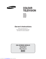 Samsung SP-43W6HL Owner's Instructions Manual