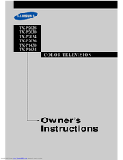 Samsung TX-P2028, TX-P2030, TX-P2034, TX-P2036, TX-P1430, TX-P1634 Owner's Instructions Manual