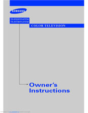 Samsung TX-P2728 Owner's Instructions Manual