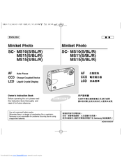 Samsung Miniket Photo SC-MS15BL Owner's Instruction Book
