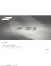 Samsung NV40 - Digital Camera - Compact User Manual