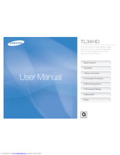 Samsung TL34HD - Digital Camera - Compact User Manual