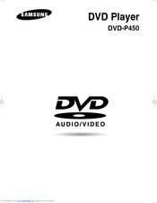 Samsung DVD-P450 User Manual