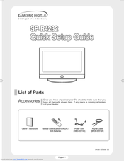 Samsung SP-R4232 Quick Setup Manual