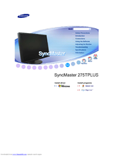 Samsung SyncMaster 275TPLUS Quick Manual