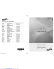 Samsung LE32A756R1F User Manual