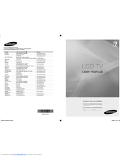 Samsung LE40A789R2F User Manual