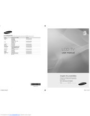 Samsung LA26B350 User Manual