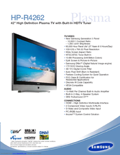 Samsung HP-R4262 Specifications