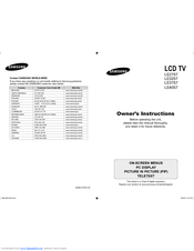 Samsung LE40S73BD Owner's Instructions Manual
