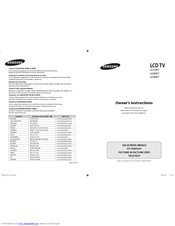 Samsung LE46N7 Owner's Instructions Manual
