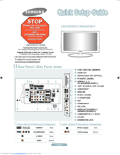Samsung LN40A620AF Quick Setup Manual