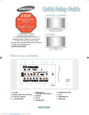 Samsung LN6B460 Quick Setup Manual