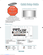 Samsung LN46B50 Quick Setup Manual