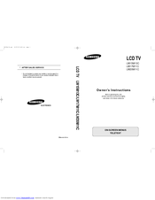 Samsung LW15M13C Owner's Instructions Manual