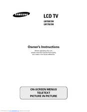 Samsung LW15N13W Owner's Instructions Manual