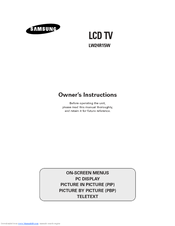 Samsung LW24R15W Owner's Instructions Manual