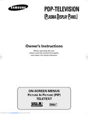 Samsung PS-42D4SR Owner's Instructions Manual