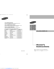 Samsung PL-42C91HP Owner's Instructions Manual