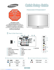 Samsung PN58A550SF Manual