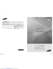 Samsung PN50A530S2FXZA User Manual