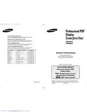 Samsung PPM42M7HS Owner's Instructions Manual