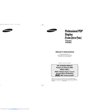 Samsung PPM42M8HB Owner's Instructions Manual