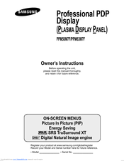 Samsung PPM63M7F Owner's Instructions Manual
