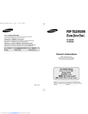 Samsung PS-42C6HR Owner's Instructions Manual