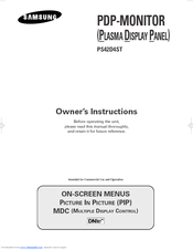 Samsung PS-42D4ST Owner's Instructions Manual