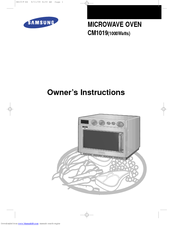 Samsung CM1019 Owner's Instructions Manual