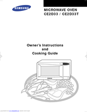 Samsung CE2D33-1 Owner's Instructions And Cooking Manual