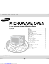 Samsung G2712N Owner's Instructions And Cooking Manual