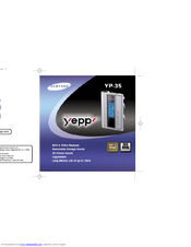 Samsung Yepp YP-35 S Manual