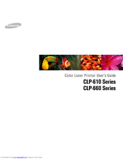Samsung CLP-610 Series User Manual