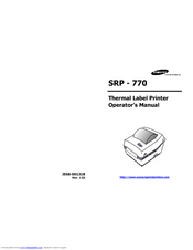 Samsung SRP - 770 Operator's Manual